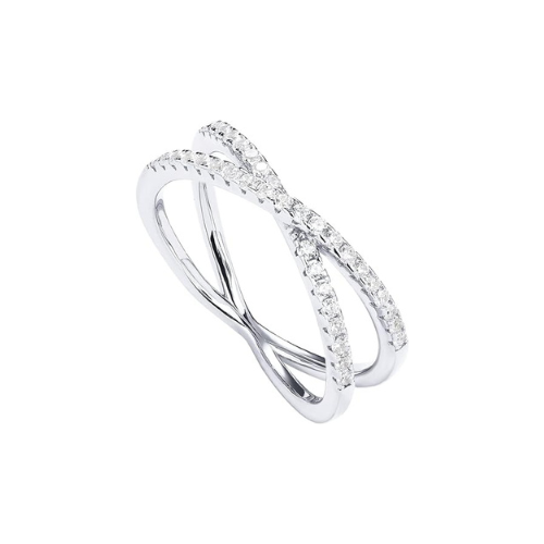 Rinfina Criss Cross X CZ Ring