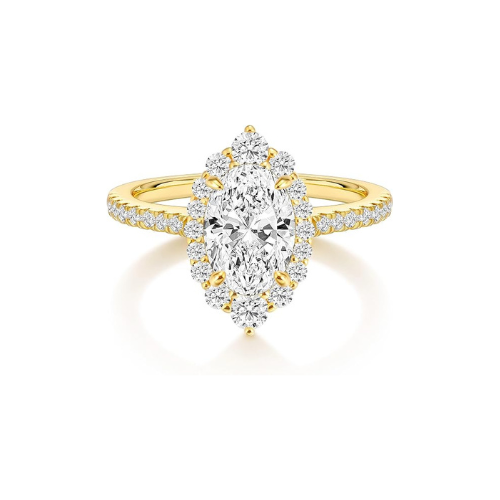 Rinfina Oval Halo CZ Ring