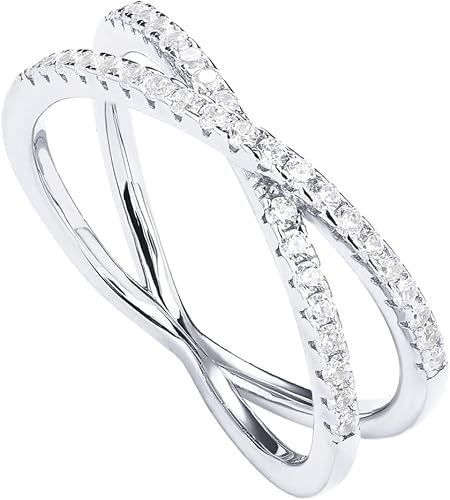 Rinfina Criss Cross X CZ Ring