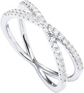 Rinfina Criss Cross X CZ Ring