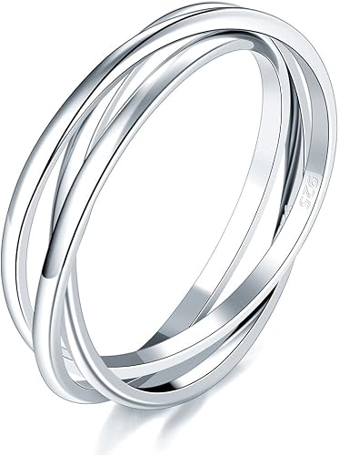 Rinfina Triple Interlocking Spinner Ring