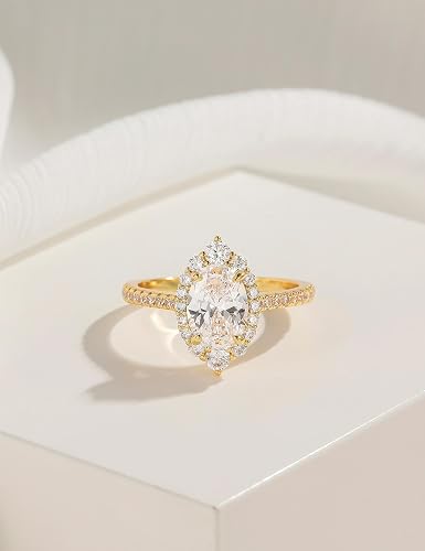 Rinfina 3CT Oval Halo CZ Ring - Image 4