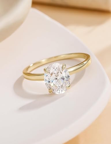 Rinfina 3CT Oval Solitaire CZ Ring - Image 4