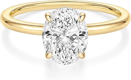 Rinfina 3CT Oval Solitaire CZ Ring