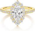 Rinfina 3CT Oval Halo CZ Ring