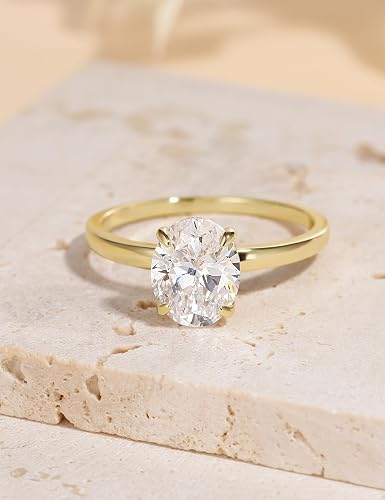 Rinfina 3CT Oval Solitaire CZ Ring - Image 2