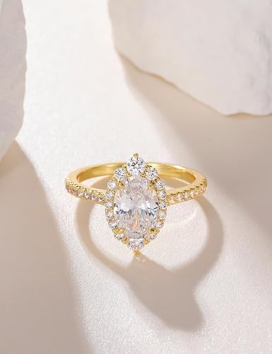 Rinfina 3CT Oval Halo CZ Ring - Image 2