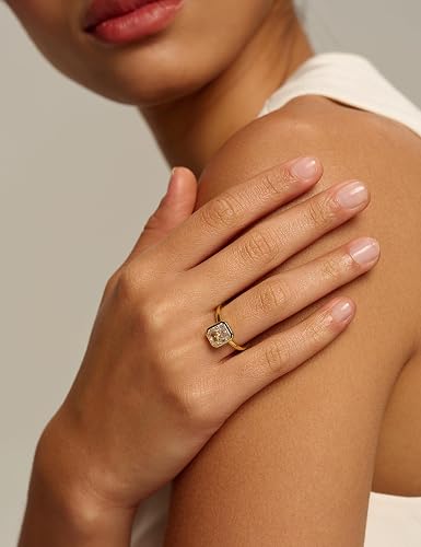 Rinfina 3CT Radiant Cut Bezel Ring - Image 4