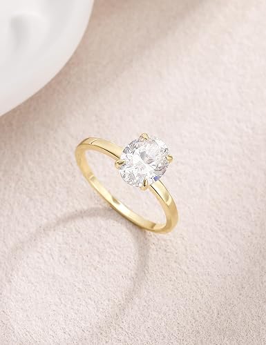 Rinfina 3CT Oval Solitaire CZ Ring - Image 3