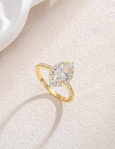 Rinfina 3CT Oval Halo CZ Ring - Image 3