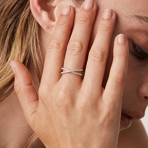 Rinfina Criss Cross X CZ Ring - Image 2